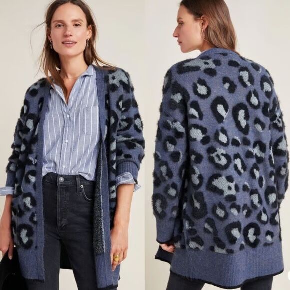 Anthropologie (RD Style) Kira Eyelash Sweater - Leopard - M - Picture 1 of 6